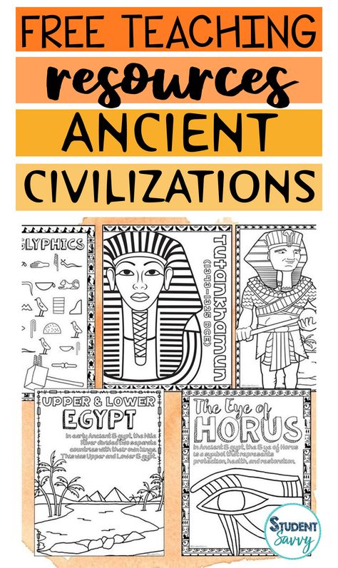 Ancient Civilizations List of Free Teaching Resources! – Student Savvy Ancient China Lessons, Ancient Civilizations Lessons, Ancient Civilizations Projects, Ancient Egypt Lessons, History Egypt, Egypt Lessons, Ancient Egypt Projects, Greece Ancient, World History Classroom