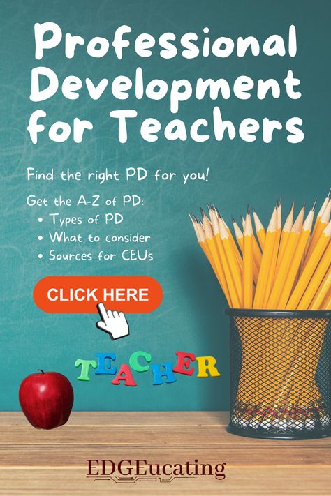 Professional learning is an integral part of school culture and developing staff. Summer is a great time to reflect and revitalize yourself as an educator.  One area that applies to both of these is professional development. The article covers the A-Z of professional development. Find out about the various types of PD, what to consider when choosing PD, and where to access good quality PD. These topics and much more are covered. Click now and find the right PD for you! Professional Development For Teachers Workshop, Social Emotional Health, Teacher Development, Professional Learning Communities, Staff Development, Professional Development For Teachers, Inclusive Education, School Culture, Resources For Teachers