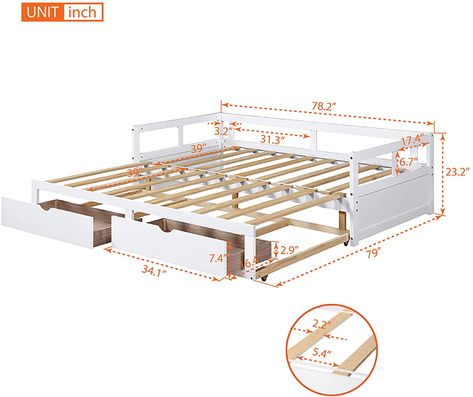 Sofa Bed For Bedroom, Wooden Daybed With Trundle, Bed For Bedroom, Diy Sofa Bed, Wooden Daybed, Diy Daybed, Twin Daybed With Trundle, Sofa Bed Bedroom, Sofa Bed Frame