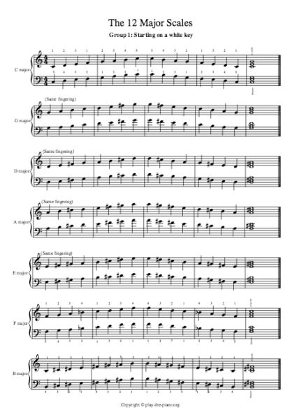 Major Scales and Arpeggios for Piano – the piano student Music Major, Music Theory Piano, Piano Scales, Piano Chords Chart, Online Piano Lessons, Piano Music Lessons, Blues Piano, Piano Beginner, Piano Video