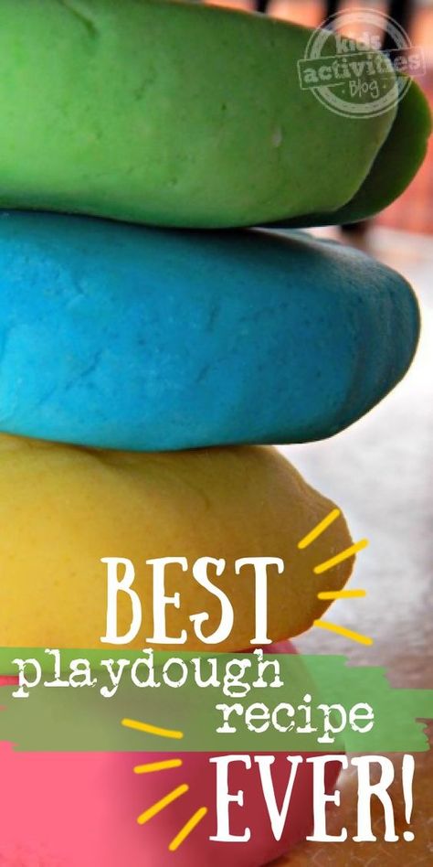 The Best Homemade Playdough Recipe...Ever! • Kids Activities Blog Easy Homemade Playdough, Best Homemade Playdough Recipe, Make Your Own Playdough, Best Playdough Recipe, Easy Homemade Playdough Recipe, Easy Playdough Recipe, Cooked Playdough, Diy Playdough, Homemade Playdough Recipe