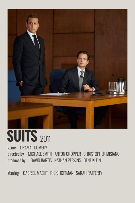 alternative minimalist polaroid poster made by @majaaplb (me) Suits Movie Poster, Suits Polaroid Poster, Polaroid Movies, Minimalistic Polaroid Poster, Rick Hoffman, Mike Ross, Suits Tv Series, Patrick J Adams, Poster Polaroid