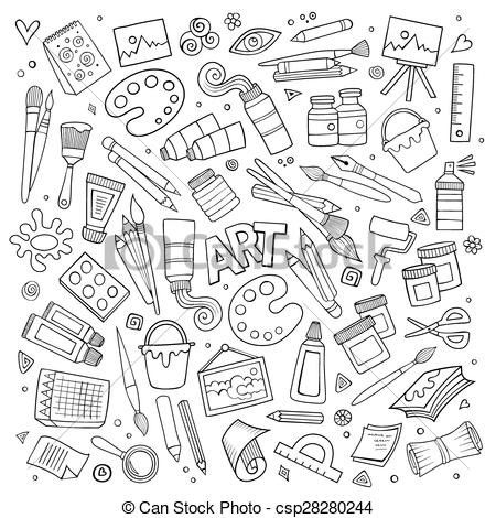 Free Craft Supplies, Vector Symbols, Retro Vector, Scrapbook Stickers Printable, Sketch Notes, Doodle Illustration, Hand Drawn Vector, Vector Illustration Design, Coloring Book Art