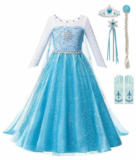 Elsa Dress For Kids, Parties Outfit, Costume Party Birthday, Cosplay Dresses, Princess Elsa Dress, Dress Cartoon, Movie Cosplay, Frozen Elsa Dress, Frozen Dress