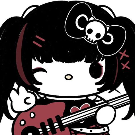 Emo Sanrio, Hello Kitty Cute, Images Hello Kitty, Emo Pfp, Hello Kitty Aesthetic, Arte Van Gogh, Kitty Drawing, Hello Kitty Drawing, Hello Kitty Art