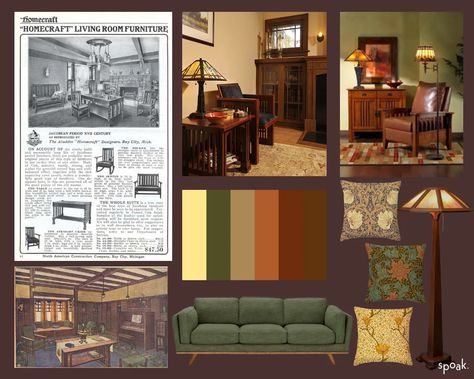 Craftsman Style Homes Interior Decor Living Rooms, 1915 Craftsman Home, Craftsman Farmhouse Interior Design, Moody Craftsman Interior, Craftsman Style Homes Interior Living Room, Craftsman Farmhouse Interior, Craftsman Cottage Interiors, Craftmans Style House, Bungalow Style Interior