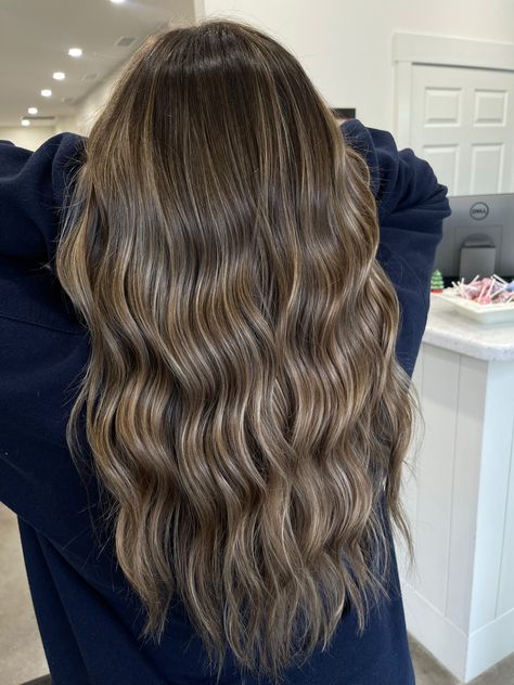 Low Light For Blonde Hair, Brunette Hair Babylights, Dimensional Brunette Ashy, Balayage Hair Cool Tone, Light Fall Hair, Honey Blonde Highlights On Dark Brown Hair, Brown Dimensional Balayage, Cool Toned Brunette Balayage, Brunette Subtle Balayage