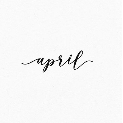 April Cursive, April Calligraphy, Name Of Months, Calligraphy Wallpaper, App Logos, Instagram Symbols, Ipad Aesthetic, Widget Design, Word Fonts