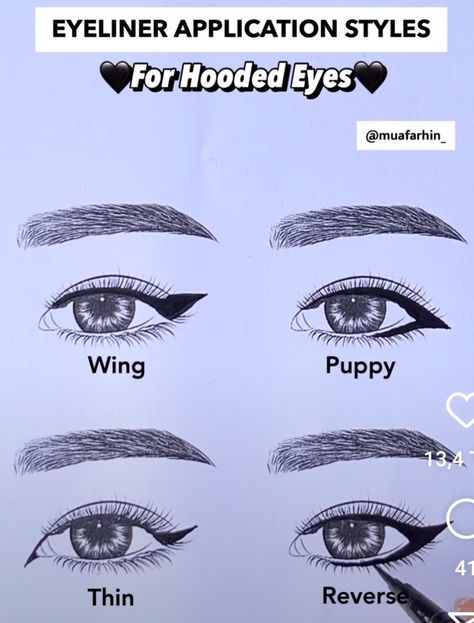 Puppy Eyeliner For Hooded Eyes, Puppy Eyeliner Hooded Eyes, Hooded Eye Eyeliner, Dog Eyeliner, Eyeliner Hooded Eyes, Eyeliner Hooded, Puppy Eyeliner, Eyeliner Application, Eyeliner For Hooded Eyes