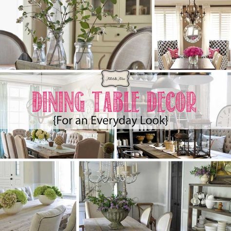 Dining Table Decor {for an Everyday Look} Dining Table Decor Everyday Modern, Mix Match Dining Chairs, Everyday Table Centerpieces, Centerpiece For Dining Room Table, Dining Table Decor Everyday, Dining Room Table Decor Ideas, Dining Room Decor Elegant, Rectangle Kitchen Table, Mismatched Dining Chairs