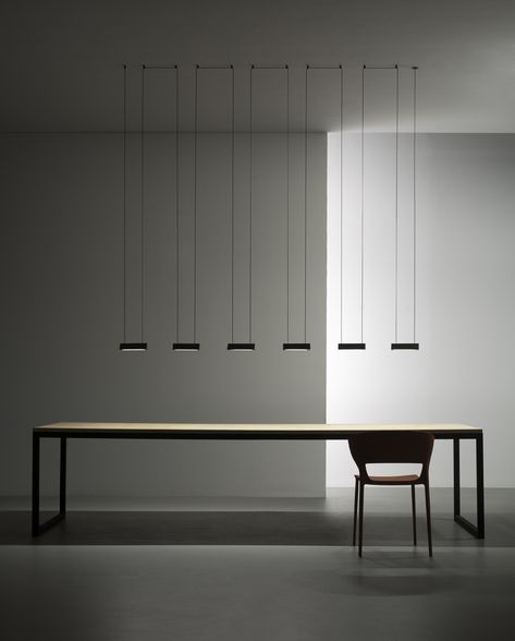 Minimalist Lights, Room Lighting Design, Dinning Room Lighting, Neri Hu, Minimal Interior, Hallway Designs, Minimalist Lighting, Italy Design, Design Lighting