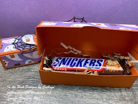 Dimensionals. Halloween Craft Treats, Halloween Treat Holders, Snickers Candy Bar, Snickers Candy, Halloween Punch, Halloween Treat Boxes, Pink Designs, Candy Holder, Shredded Paper