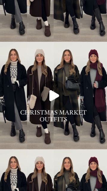 Stacie Elsmore on Instagram: "8 Christmas market outfit ideas 🎄 Which look is your favourite? 🤎
Comment SHOP below to receive a DM with the link to shop this post on my LTK ⬇ 
https://liketk.it/4XTGN" Christmas Market Outfit Ideas, Christmas Market Outfit Winter, Market Outfit Ideas, Christmas Market Outfit, Market Outfit, Women's Fall Fashion, Stylish Work Attire, Belgrade Serbia, Street Style Winter