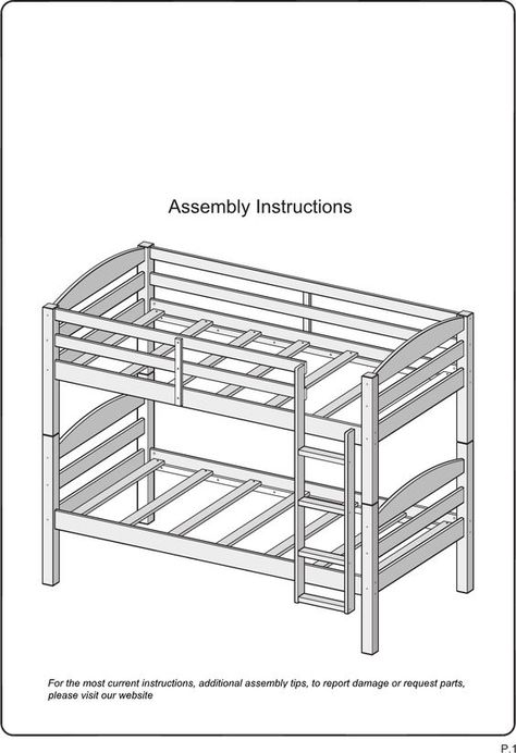 Viv + Rae Abby Twin over Twin Bunk Bed : Assembly Instruction Diy Double Bunk Beds Plans, Bunk Beds Plans, Bunk Bed Plan, Double Bunk Beds, Double Bunk, Twin Over Twin Bunk Bed, Twin Bunk Bed, Wood Joints, Bed Plans