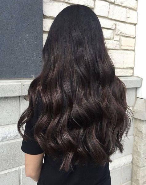 Glossy Brunette, Dark Hair Color Ideas, Subtle Hair Color, Espresso Hair Color, Dark Hair Color, Brown Hair Inspiration, Rambut Brunette, Bombshell Hair, Brown Hair Inspo