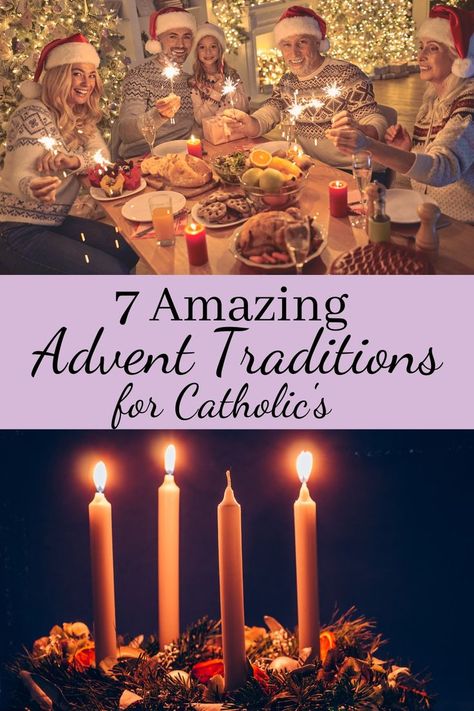 Catholic Christmas Traditions, Catholic Advent Wreath, Advent Traditions, Advent Catholic, Advent Family, The Coming Of Jesus, Catholic Feast Days, Advent Prayers, Advent Wreath Diy