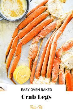 These oven baked crab legs are simply the best ever! We bake them in the oven along with lemon halves that later get squeezed over the crab, then we serve them up with garlic butter for a delicious treat. Crab Legs In Oven, Crab Bake, Cooking Crab Legs, Cooking Crab, Crab Legs Recipe, Baked Crab, Chicken Breast Crockpot Recipes, Crockpot Chicken Breast, Country Boil