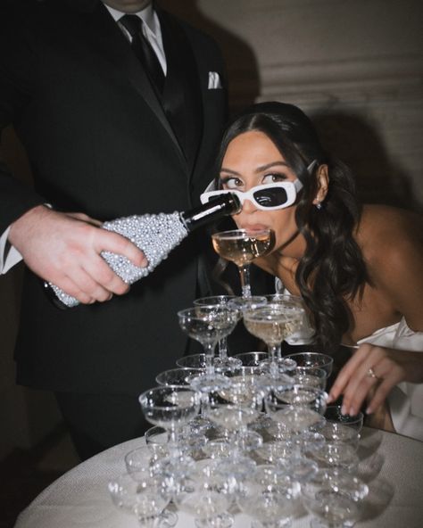 Champagne for my real friends, real pain for my sham friends Champagne Tower Photoshoot, 31 Birthday, Wedding Maroon, Nye 2024, 1920s Aesthetic, Country Couple Pictures, Engagement Announcement Photos, Wedding Friends, Big Engagement Rings