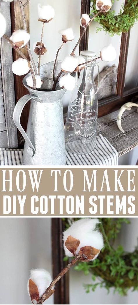 Country Core, Crafts For Teens To Make, Cotton Stems, Living Room Color Schemes, Diy Farmhouse, Cozy Decor, Tree Diy, Fall Ideas, Décor Diy