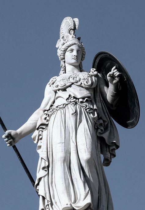 Athena Statue, Athena Aesthetic, Greek Goddess Statue, Athena Greek Goddess, Greek Mythology Statue, Statue Tattoo, Anatomy Sculpture, Greek Mythology Tattoos, Goddess Sculpture