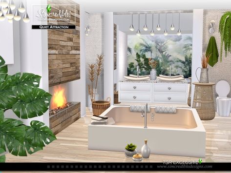 Sims4 Cc Furniture Bathroom, Aesthetic Modern Bathroom, Sims 4 Pack, Modern Bathroom Furniture, Mods Sims 4, Resource Furniture, Bathroom Furniture Modern, Mod Furniture, Sims 4 Bedroom