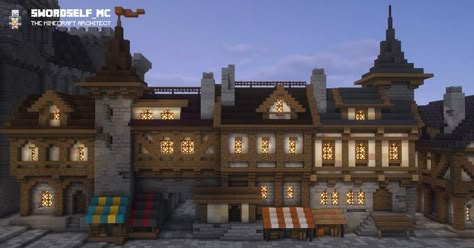 Minecraft Medieval Row House, Minecraft Medieval City House, Medieval City Layout, Minecraft Midevil City, Medieval City Minecraft, Medieval Minecraft Village, Minecraft Medieval Street, Minecraft Medieval City, Minecraft Medieval Buildings