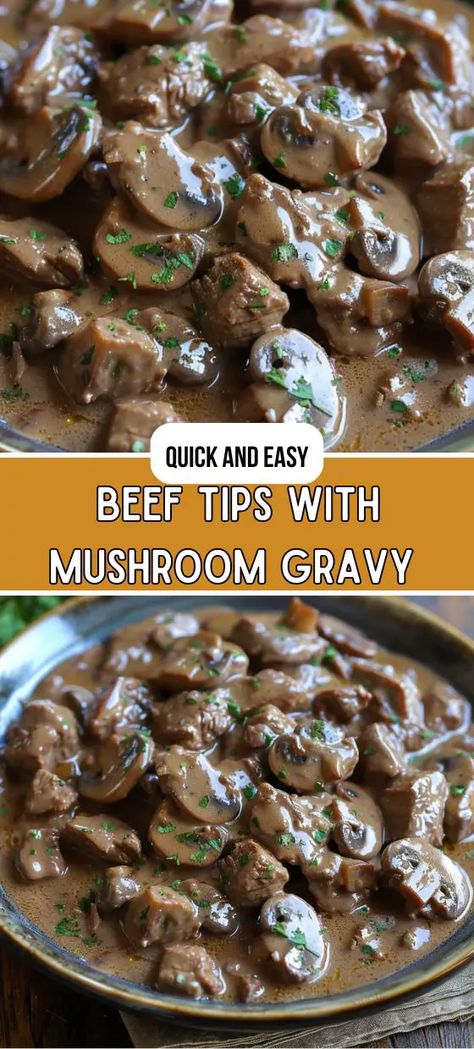 Steak Tips And Mushrooms Recipe, Meat With Mushrooms, Beef Tips Mushrooms And Gravy Crockpot, Beef Tips And Mushroom Gravy Crockpot, What Can I Make With Beef Tips, Beef Tips Cream Of Mushroom, Beef Stew Meat Recipes Crockpot Cream Of Mushrooms, Beef Tenderloin With Mushroom Sauce, Beef Tips And Mushrooms Crockpot