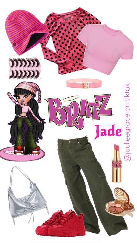 Bratz Dolls Jade Outfit, Jade Bratz Doll, Bratz Doll Halloween Costume, Jade Bratz, Duo Halloween Costumes, Doll Aesthetic, Bratz Doll, Really Cute Outfits, Style Icons