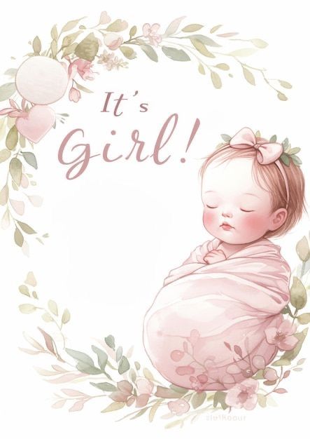 It's A Baby Girl Announcement, It’s A Girl Announcement, Baby Girl Announcement Ideas, Baby Birth Announcement Ideas, Birth Quotes, Statements Quotes, Welcome Baby Girl, Girl Gift Baskets