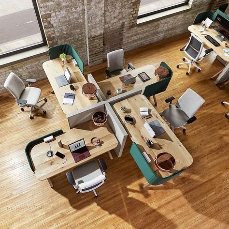 Office Inspiration Workspaces, Industrial Office Space, Open Office Design, Coworking Space Design, Open Space Office, Office Design Inspiration, Modern Office Space, Office Interior Design Modern, Modern Office Interiors