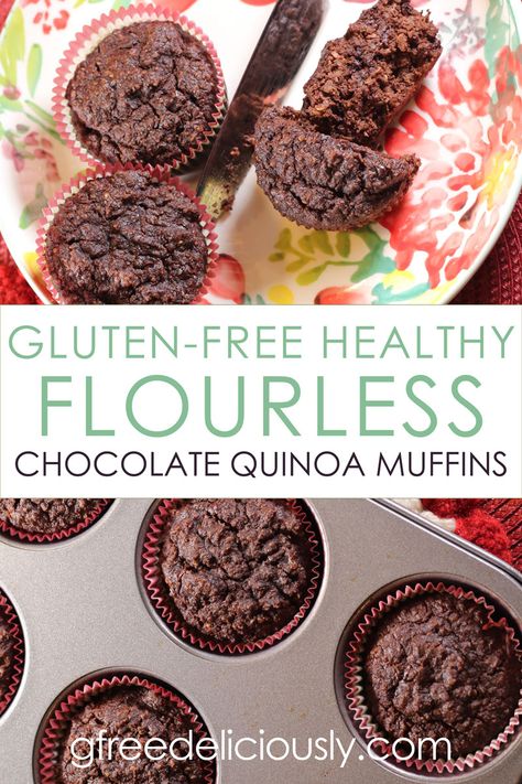 Chocolate Quinoa Muffins, Quinoa Muffins Breakfast, Quinoa Muffins Healthy, Quinoa Cookie Recipes, Black Quinoa Recipes, Puffed Quinoa Recipes, Quinoa Flour Muffins, Quinoa Dessert, Quinoa Brownies