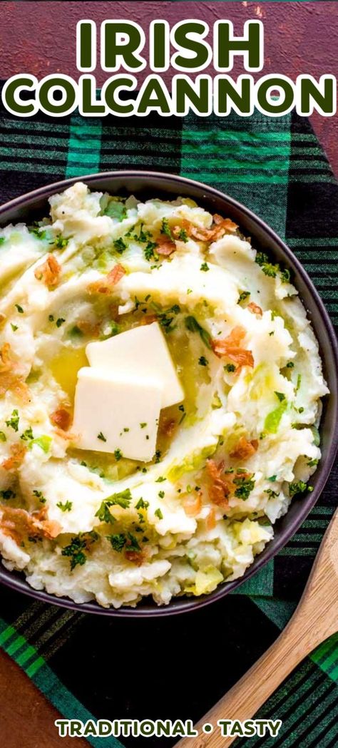 Irish Christmas Recipes, Homemade Hooplah, Salad Sides, Irish Colcannon, Irish Mashed Potatoes, Colcannon Recipe, Irish Foods, Irish Recipes Authentic, Irish Desserts