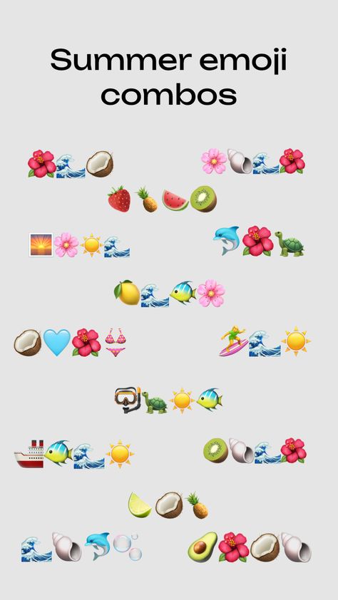 Created by jbsb0425 on Shuffles
#summer #aestetic #emojicombos #phone #text #beach #tropical #inspo #pretty #island #hawaii #italy #europe #travel #instagram #shuffles Instagram Captions Emoji Combos, Insta Comments, Pretty Island, Shuffles Summer, Emoji Quotes, Cute Emoji Combinations, Emoji Combos, Emoji Set, Phone Photo Editing