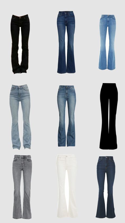 flare jeans 🌸 Flair Jeans Aesthetic, Where To Get Flared Jeans, Where To Buy Flare Jeans, Bootcut Vs Flare Jeans, Black Flare Jeans Outfit Aesthetic, Flared Jeans Aesthetic, Flare Jeans Aesthetic, Blue Flare Jeans Outfit, Flare Jeans Outfit Aesthetic