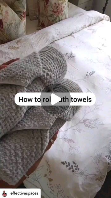 Fashionmeetshome 💖 on Instagram: "How to roll bath towels by @effectivespaces 💖   Will you try this?   Copyright disclaimer: @effectivespaces owns all video rights and content credit.  #home #organizationgoals #lifehack #tipsandtricks #organizationideas" Rolling Bath Towels, Roll Bath Towels, Folding Bath Towels, How To Roll Bath Towels, Towel Folding Ideas, Folding Sheets, Roll Towels, Konmari Folding, Folding Towels