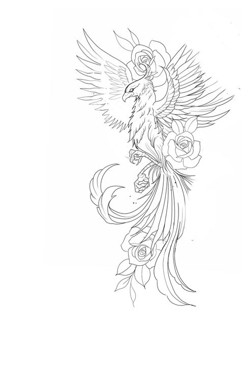 Phoniex Bird Aesthetic Tattoo, Phoenix Hip Tattoo, Daniel Tattoo, Griffin Tattoo, Phoenix Bird Art, Belle Tattoo, Phoenix Bird Tattoos, Wrist Tattoo Ideas, Phoenix Tattoo Design