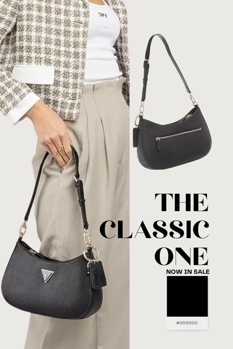 Discover the perfect companion for any occasion – the GUESS Noelle Top Zip Shoulder Bag! With a distinctive top zipper, stylish shoulder chain, and the iconic GUESS logo, this handbag embodies timeless class. This bag seamlessly combines style and functionality to keep your essentials organized. Perfect for the office, on the go, or special occasions! 🛍️💼 #GUESSFashion #HandbagEssentials ✨ Guess Noelle Bag, Office On The Go, Guess Fashion, Guess Shoulder Bag, Guess Logo, Handbag Essentials, Bag Outfit, Mini Top, Classic Handbags