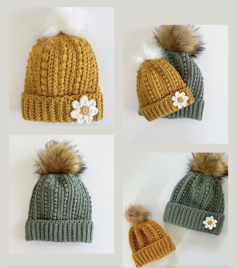 New pattern! The Winterberry Hat.... - Daisy Farm Crafts Daisy Farm Crafts, Daisy Farm, Farm Craft, Chunky Hat, Farm Crafts, Hat Size Chart, Crochet Ideas, Hat Sizes, Daisy