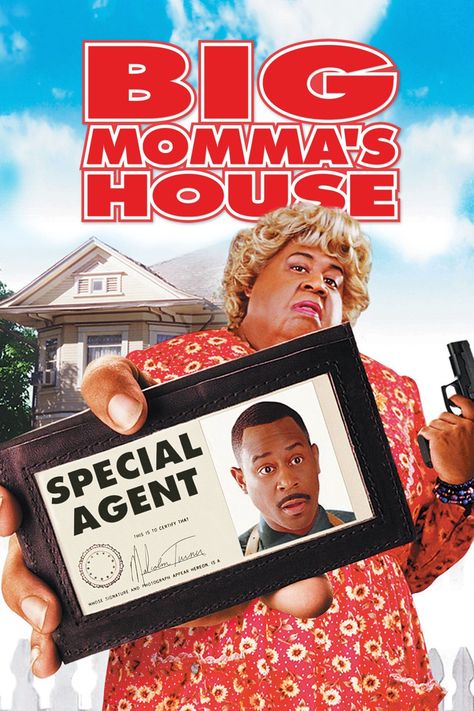 Movie Poster. Big Momma's House (2000) #MoviePoster Big Momma's House, Big Momma, Martin Lawrence, Nia Long, Single Mother, Street Smart, Fbi Agent, 20th Century Fox, Blu Ray Discs