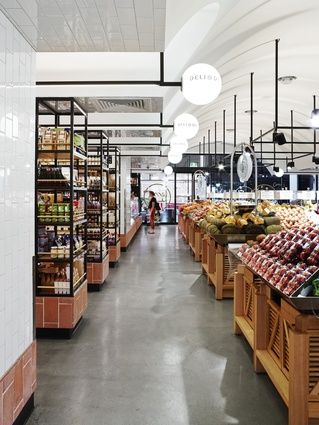 The Standard Market Company Newstead by Richards & Spence Food Truck Design Interior, Supermarket Design Interior, Interior Atmosphere, Retail Architecture, Grocery Store Design, Grocery Supermarket, Food Retail, Supermarket Design, Store Layout