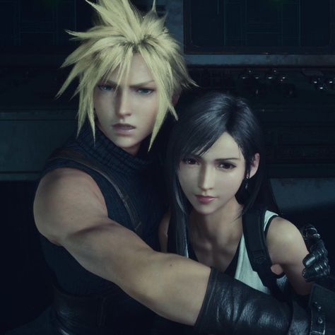 Final Fantasy Cloud Strife, Best Friend Relationship, Final Fantasy Cloud, Cloud And Tifa, Final Fantasy Xii, Final Fantasy Collection, Fantasy Couples, Tifa Lockhart, Final Fantasy Art