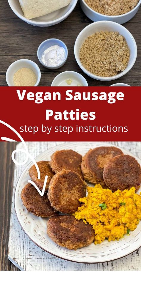 Walnut Sausage Patties, Diy Sausage Patties, Tofu Sausage, Vegan Sausage Patties, Vegan Breakfast Sausage, Tofu Sausage Recipe, Homemade Vegan Sausage, Diy Vegan Sausage, Diy Breakfast Sausage Patties