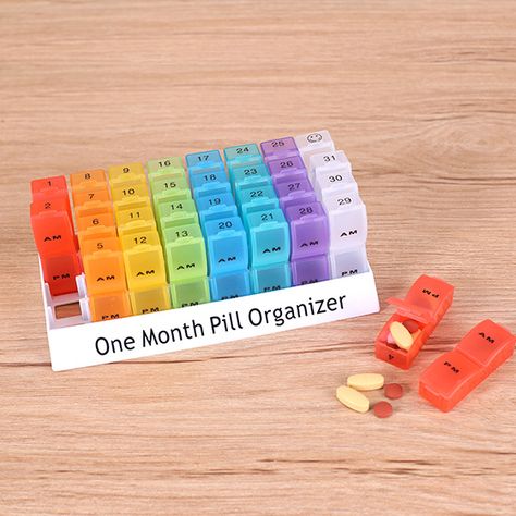 Monthly Pill Organizer, Pill Organiser, Pill Organizer, Kitchen Helper, Tomato Seeds, Household Decor, Am Pm, Mail Order, Seeds