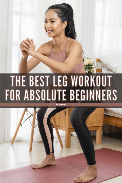 The Best Leg Workout for Absolute Beginners Leg Workout For Beginners, Beginner Leg Workout, Easy Workouts For Beginners, Leg Workout Women, Toned Legs Workout, Summer Legs, Strength Training For Beginners, Best Leg Workout, 12 Minute Workout