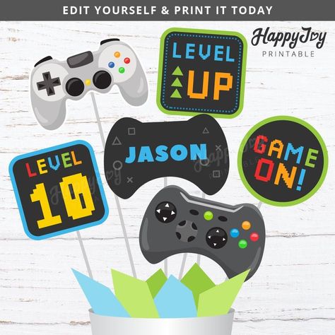 Gamer Cake, Xbox Party, Video Game Cakes, Video Games Birthday Party, Gamer Birthday, Video Games Birthday, Video Game Party, Birthday Party Centerpieces, Decoration Cake