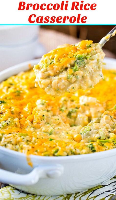 Broccoli Cheese Rice Casserole, Easy Broccoli Casserole, Broccoli Cheese Casserole Recipe, Broccoli Cheese Rice, Cheesy Broccoli Rice Casserole, Cheesy Broccoli Rice, Cheesy Broccoli Casserole, Casserole Side Dishes, Broccoli Cheese Casserole