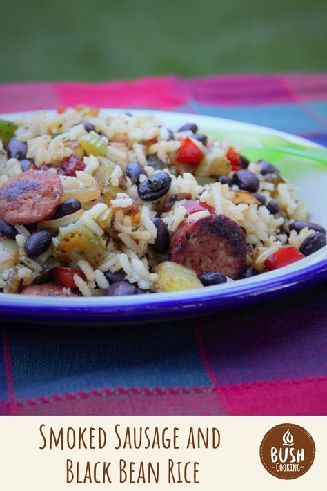 Sausage And White Rice, Sausage Beans And Rice, Rice Dinner Recipes Main Dishes, Black Bean Rice, Sausage Beans, Bean Rice, Sausage Rice, Rice And Beans Recipe, Camping Meal