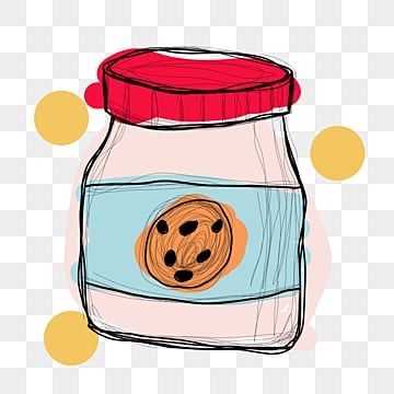 Jar Sketch, Drawing Cookies, Cook Drawing, Cookies Drawing, Cookies Illustration, Shape Sketch, Jar Drawing, Abstract Clipart, Shape Cookies