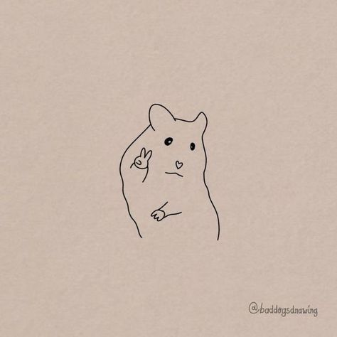 Mouse Tattoos, Minimalist Drawing, Cute Tiny Tattoos, Mini Drawings, Line Art Drawings, Doodle Drawings, A Drawing, Cute Doodles, Art Drawings Simple