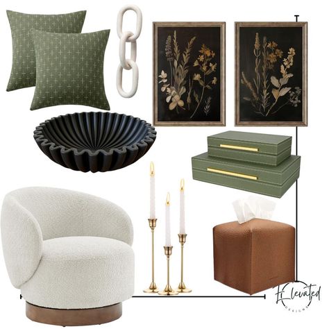 ▫AMAZON HOME DECOR FINDS▫ This might just be my favorite collage yet!! I am loving the olive greens with the cream, leather and gold accents! What do you gravitate towards for your home? Click link in bio to shop these finds! #amazonaffiliate #amazonhomefinds #amazonhomedecor #neutralhome #livingroomdecor #goldaccents #homeaccents #livingroomfurniture #moderndecor Olive Green Decor, Type Of Content, Home Decor Finds, Amazon Home Decor, I Am Loving, Green Decor, Cozy Decor, Living Room Style, Amazon Home